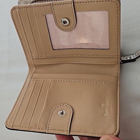 Kate Spade New York Champagne Metallic Small Wallet - Picture 4 of 5
